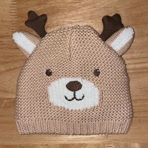 Carters- infant knit deer reindeer hat